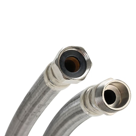 Fluidmaster Fluidmaster 3/4 in. MIP X 3/4 in. D FIP 18 in. Braided Stainless Steel Water Heater Supply Line B3H18